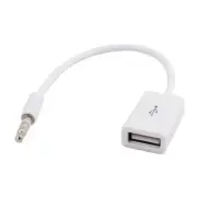 Sync 3.5mm Male Audio Plug Jack to USB 2.0 Female Converter Cable Cord