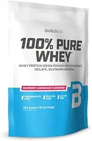 BiotechUSA 100% Pure Whey Raspberry Cheesecake 454 g
