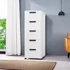5 Drawer Rolling File Cabinet Storage File Cabinet with Wheels Cupboard Dorm