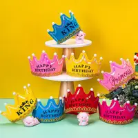 在飛比找ETMall東森購物網優惠-兒童生日帽寶寶生日發光帶燈派對帽皇冠帽蛋糕帽子周歲生日布置