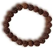 [NAISHA] Certified Original 5 Mukhi 8MM Rudraksha Bracelet, Stretch Bracelet, Authentic Genuine Natural Rudraksh for Man & Women with Lab Certificate., Bracelet, Wood, rudraksh