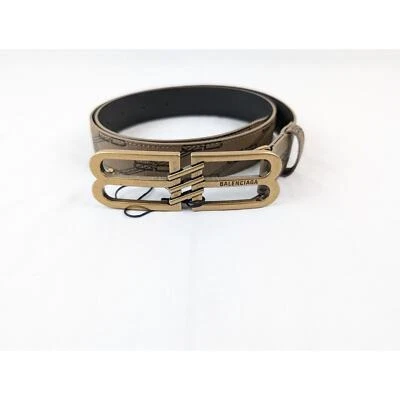 Balenciaga , BB Signature Belt 30 Coated in Beige / Brown BNWB 75