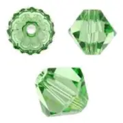 Swarovski Crystal Bicone. Peridot Color. 4mm. Approx. 144 PCS. 5328