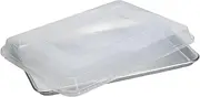 Nordic Ware Natural Aluminum Commercial Baker's Quarter Sheet with Lid 9 inches X 13 inches Silver