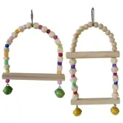 Lovebirds Parrots Budgies Cage Perch Stand Swing Climbing Hammock