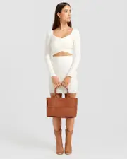 [Belle & Bloom] C'est Belle Knit Mini Skirt - Cream
