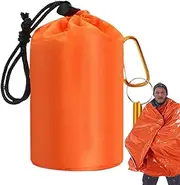 Survival Bag, Multifunctional Shelters, Waterproof and Thermal Insulated, Portable Heavy Duty Design with Compact Sleep Shelter for Outdoor Adventure, Green and Orange
