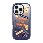 iPhone 16 Pro Impact Case MagSafe Compatible Change the World Stickers