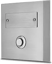 REV Doorbell, Front Door, Bell Plate, Illuminated Bell Button, max. 12 V, 1.5 A, Silver