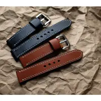 在飛比找蝦皮購物優惠-Shao leather 側縫線款 皮革錶帶 手工錶帶 錶帶