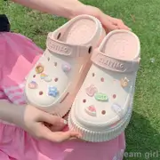 [Vlovelife]台湾出货 涼鞋 少女心創意增高厚底洞洞鞋女夏戶外防滑踩屎感卡通沙灘鞋