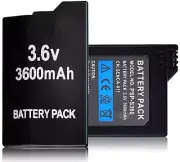2x 3600mAh Replacement Rechargeable Battery for Sony PSP SLIM 2000/3000 Console