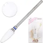 Professional 3/32" Shank Size White Large Cone Ceramic Nail Drill Bit