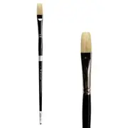 Trekell Hog Bristle Long Handle Artist Brush - Size #8 Flat