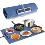 Food Warming Mat - Roll Up Portable Electric Warming Tray with 3 Temperature ...