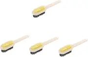 Healeved Portable Double Sided Soft Shoe Scrub Brush Gentle Cleaning Tool for Shoes with Long Handle and Maintenance
