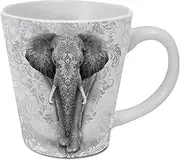 Elephant Mug, Cute Animal Ceramic Travel Latte Mugs, Coffee Lovers Cup, Elephants Design, Great Novelty Gifts, Decorative Home Kitchen Drinkwear, Multi Color 11 Fl Oz