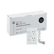 Classic Double Power Point 250V 10A with 16AX Extra Switch - Vertical - 10