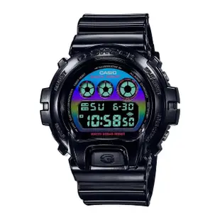 【CASIO 卡西歐】G-SHOCK 電競虛擬虹光系列/經典錶款/50mm(DW-6900RGB-1)