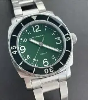 Maranez Racha 1000m Diver Watch Green Sunray Shipped from USA
