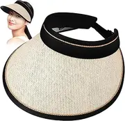 [Ｗoowayo] Visor Portable Beach Sun Protection Foldable Design Wide Brim Comfortable Fit Summer Hat