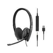 EPOS - Sennheiser ADAPT 165 USB II On-ear, double-sided USB-A headset,3.5 mm jack and detachable USB cable with in-line call control, optimised for UC