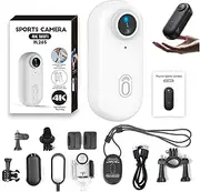 Gosnap - Go Snap Camera, Nexo25 Camera, GoSnap Thumb Action with 360° Rotation Spring Clip, Mini HD 1080p/4k for Cycling, Travel, Pets (White,1080P)