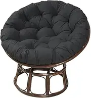 Replacement Cushion for Egg Chair, Overstuffed Design for Hanging Basket Chairs, Ideal for Various Settings, Black, as described