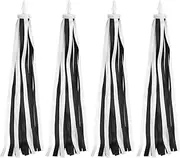 uxcell Bike Streamers, 2 Pair Colorful Scooter Handlebar Tassels Grips Ribbon Accessories Decorations for Bicycle Tricycle Handles, Black White