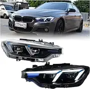 Headlight Compatible For BMW F30 2013-2018 Car Автомобильные Товары LED DRL Hella 5 Xenon Lens Hid H7 BMW F35 Car Accessories(Original LED,LEFT AND RIGHT_RHD)