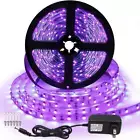 Inshareplus UV Blacklight LED Strip Kit, 16.4FT/5M, 3528 300Leds, 395Nm-405Nm