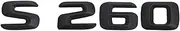 SCPCKZETZN Matte Black Car Rear Tail Emblem Number Letters Car Sticker for W221 222 S Class S260 Emblems Rear Boot Logos