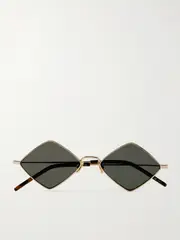 [SAINT LAURENT EYEWEAR] SAINT LAURENT EYEWEAR - Lisa Square-frame Metal Sunglasses - Gold - One size One size Gold