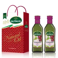 在飛比找momo購物網優惠-【Olitalia 奧利塔】葡萄籽油禮盒組(500mlx2瓶