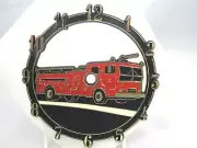 RAMAR Clock Face Fire Truck Engine First Responder 5.5" Plastic Self-Stick NOS