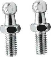 ERINGOGO 2X M8 Ball Head Screws 10mm Diameter Zinc Coated Steel Car Bolt Accessories Thread Bolt for Gas Post Ball Head Valve Cap