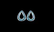 Sterling Silver Teardrop Earrings • Turquoise • Blue Gemstone • Handmade