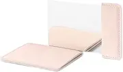 Iensen Mini Compact Travel Mirror for Women - Stainless Steel Makeup Mirror with Magnifying Option - Portable Handheld Beauty Mirror (Pink)