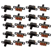 20Pack 2 Position 3P SPDT Panel Mount Micro Slide Switch Latching Toggle Switch