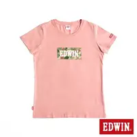 在飛比找momo購物網優惠-【EDWIN】女裝 迷彩BOX短袖T恤(淺粉紅)