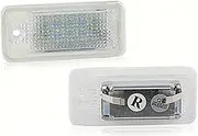 DEMULAX 2X LIGHT License Plate Light Number Plate Lamp, for A3 A4 S4 RS4 B6 B7 A6 RS6 S6 C6 A5 S5 2D Cabrio Q7 A8 S8 RS4 Avan Car Number Plate Light