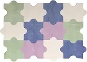 Creative Style Carpets for Living Room Luxury Bedroom Decor Puzzle Shaped Rug Home Plush Floor Mat Fluffy Soft Washable Carpet(C,Customizable Size)