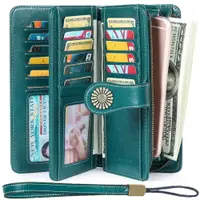 在飛比找樂天市場購物網優惠-防磁錢包2019新款女韓版女士錢包皮錢夾皮夾大容量手拿包