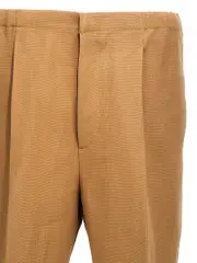 [Fendi] Fendi-Paper Canvas Pantaloni Beige-Uomo 48IT Beige