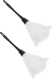 Healeved 2pcs Boys and Girls Maid Duster Costume Prop for Halloween Party Decorative Turkey Plume Duster for Cosplay Fashion Shows Weddings and Special Events