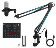 Technical Pro MIX1 Rechargeable Podcasting Podcast Recording MIxer w/Mic+Boom