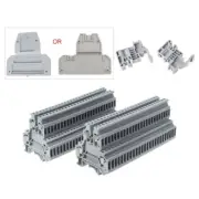 50 Pcs UKK3 DIN Rail Double Level Dual Row Terminal Block 500V 25A 28-12AWG Gray