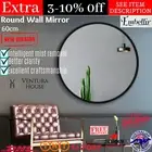 Large Round Circle Wall Mirror Bathroom Decorative Circular Mirrors 60cm Black