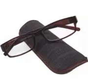 Foster Grant Derick Brown Readers Reading Glasses +1.50 w Case New In Package