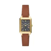 Fossil Raquel Three-Hand Date Medium Brown LiteHide Leather Watch ES5303 Stainless Steel Grey 4064092234909